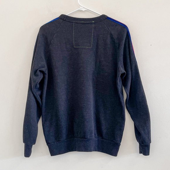 Aviator Nation Classic Velvet Stripes Crewneck Sweatshirt XS - Picture 8 of 9